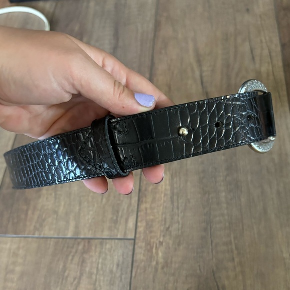 Brighton black embossed leather belt size S - Picture 2 of 3